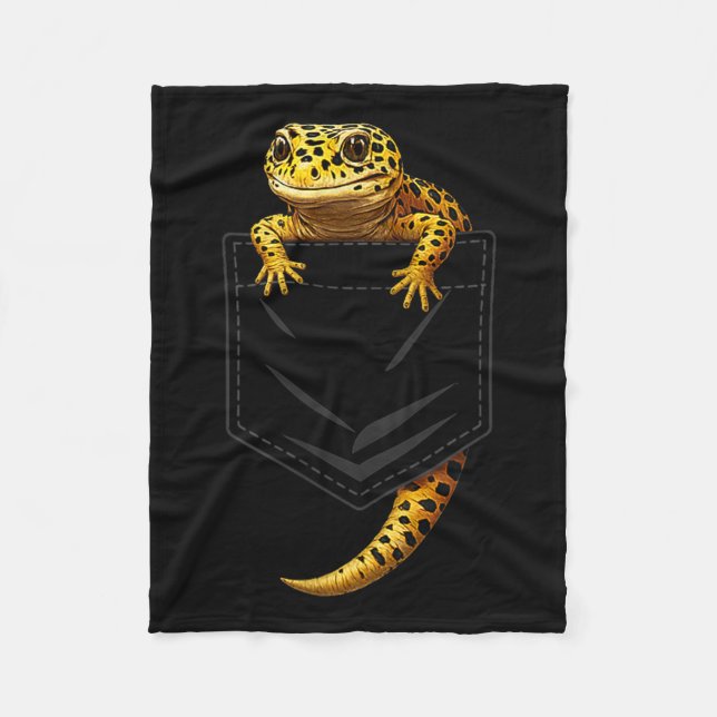 Süßes Reptil Echse Leopard Gecko Tasche Männer Fra Fleecedecke (Vorderseite)