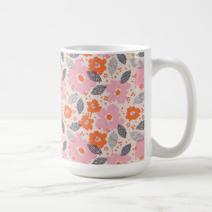 Süßes Retro-Blumenmuster Kaffeetasse
