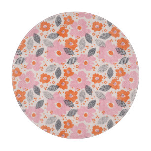 Süßes Retro-Blumenmuster Schneidebrett