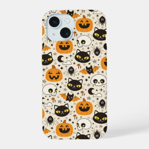 Süßes Retro-Halloween-Muster iPhone 15 Hülle
