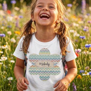 Süßes Retro-Muster zum Zurück zur Schule T-Shirt