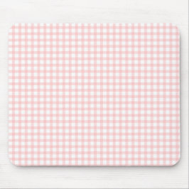 Süßes Retro-Rosa-Gingham-Karo-Muster Mousepad