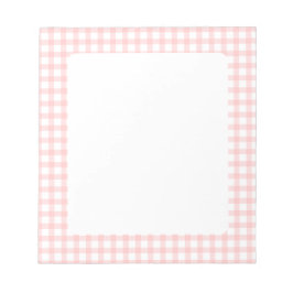 Süßes Retro-Rosa-Gingham-Karomuster Notizblock