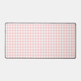 Süßes Retro-Rosa-Gingham-Karomuster Schreibtischunterlage