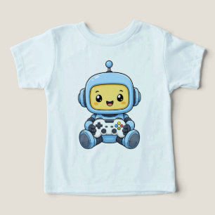 Süßes Robot-Gamer-Shirt Kinder-Gaming-T-Shirt