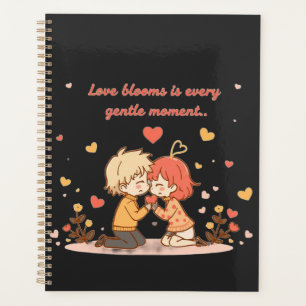 Süßes romantisches Anime-Paar - Liebesmoment Planer