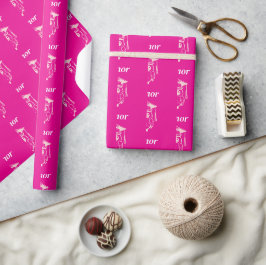 Süßes rosa Abschluss-Eulen-Muster Geschenkpapier