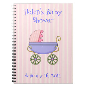 Süßes rosa Babyparty-Notizbuch Notizblock