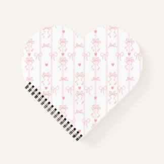 Süßes Rosa Band & Schleifenmuster Notizbuch