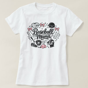 Süßes Rosa Baseball Mama T-Shirt - Stylischer Spie