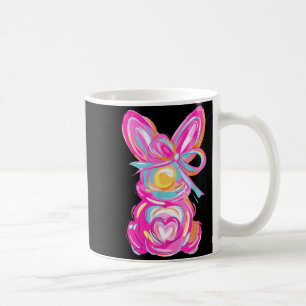 Süßes rosa buntes lustiges Osterkaninchen W Kaffeetasse