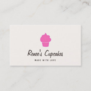 Süßes rosa Cupcake einfaches Retro-Gebäck Koch Cre Visitenkarte