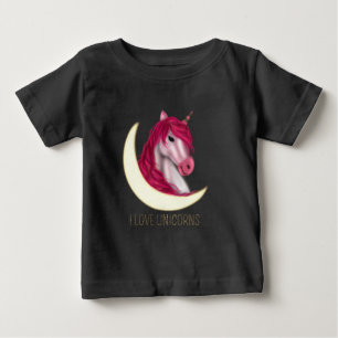 Süßes rosa falsches goldenes magisches Einhorn anp Baby T-shirt