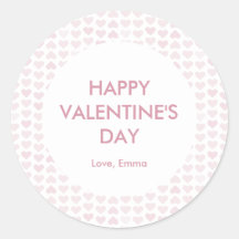 Süßes Rosa Frohes Valentinstag Herz Muster