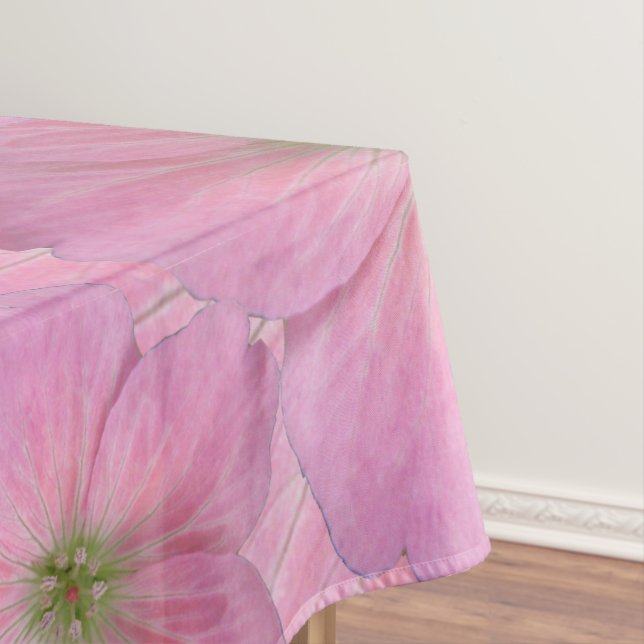 Süßes rosa Garten-Blumen-Muster Tischdecke (Beispiel)