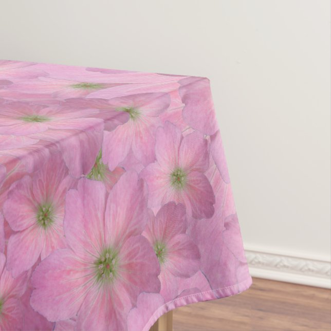 Süßes rosa Garten-Blumen-Muster Tischdecke (Beispiel)