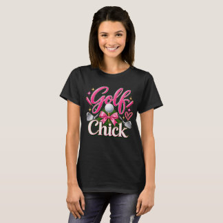 Süßes Rosa Golf-Chick-Design für Golfliebhaber T-Shirt