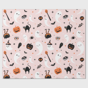 Süßes Rosa Halloween Geschenkpapier