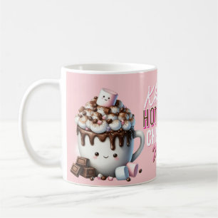 Süßes Rosa Heiße Schokolade Weihnachten Kaffeetasse