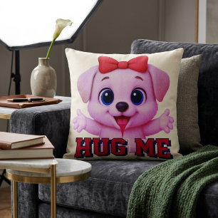 SÜßES ROSA HUNDEKISSEN ~ SÜßES ANZIEHENDES HUGPUPP KISSEN