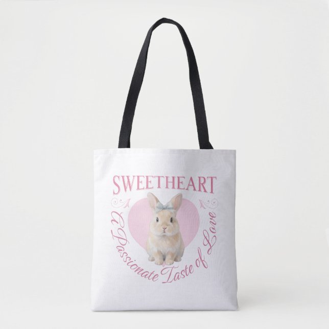 Süßes Rosa Kaninchen Tasche (Vorderseite)