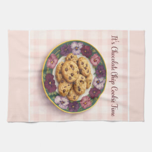 Süßes Rosa Karo Backen Kekse Zeit Geschirrtuch