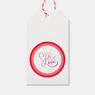 Süßes Rosa Liebes-Design Geschenkanhänger