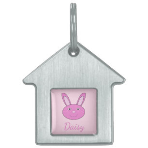 Süßes rosa Mädchen-Hasen-Gesicht Frühling-Ostern H Tiermarke