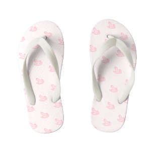 Süßes rosa Mädchen Schaukelpferd Kinderbadesandalen