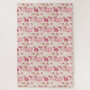 Süßes rosa modernes Blumenmuster