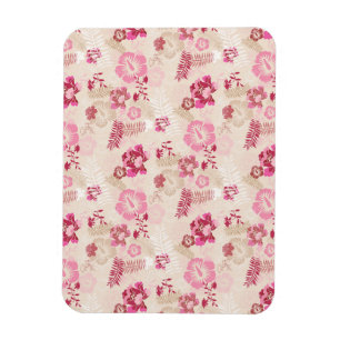 Süßes rosa modernes Blumenmuster Magnet
