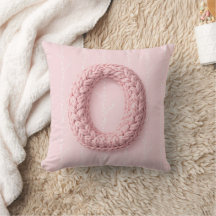 Süßes rosa O Monogramm Anfangs gehäkelt boho