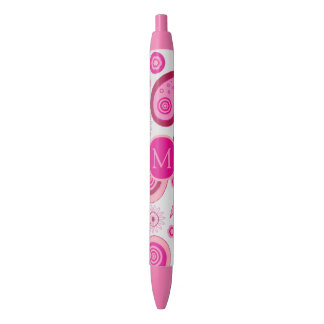 Süßes rosa Paisley-Monogramm Kugelschreiber