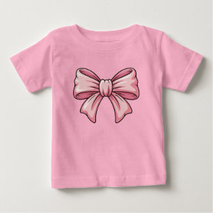 Süßes rosa Schleifen Coquette Baby T-Shirt