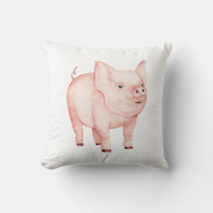 Süßes Rosa Schwein Landwirt Bauernhof Geschenk Sch Kissen