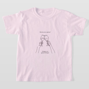 Süßes rosa T-Shirt Weibliches ästhetisches Shirt