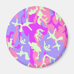 Süßes rosa Tarnmuster Magnet