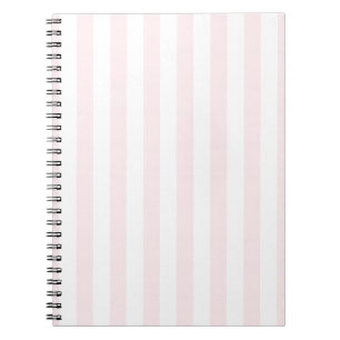 Süßes Rosa- und Weiß gestreiftes Spiralnotizbuch  Notizblock
