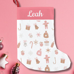Süßes rosa Weihnachten Kleiner Weihnachtsstrumpf