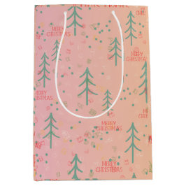 Süßes Rosa Weihnachten Mittlere Geschenktüte