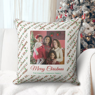 Süßes Rot Grün Weihnachtsmuster Kissen