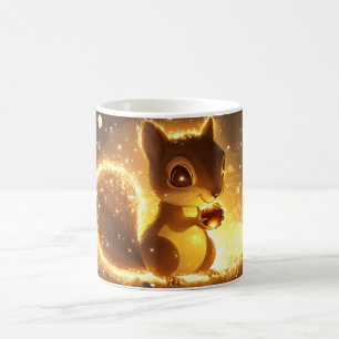süßes rotes Eichhörnchen in einem magischen Wald Kaffeetasse