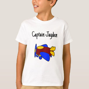 Süßes rotes gelbes blaues Flugzeug-Cartoon für Kin T-Shirt