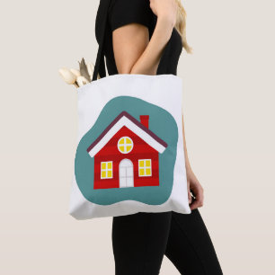 Süßes rotes Haus Tasche