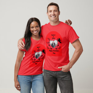 Süßes rotes Herz Foto Cupid Frohen Valentinstag T-Shirt