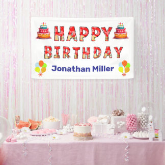 Süßes rotes Muster Alles Gute zum Geburtstag Benut Banner
