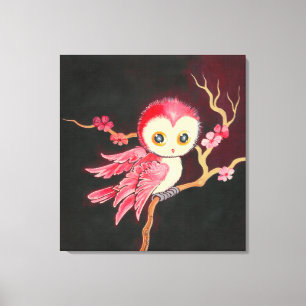 Süßes Rotes Owl Leinwanddruck