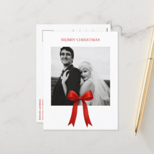 Süßes rotes Schleifenfoto Frohe Weihnachten