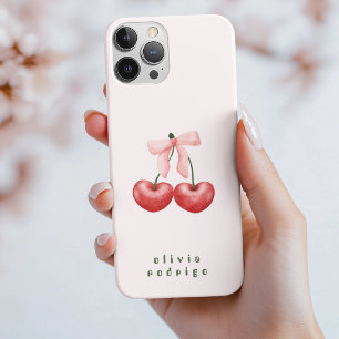 Süßes rotes und rosa Kirschherz-Schleifchen iPhone 16 Pro Hülle
