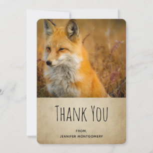 Süßes Rotfuchs-Wildnis-Naturfoto Danke